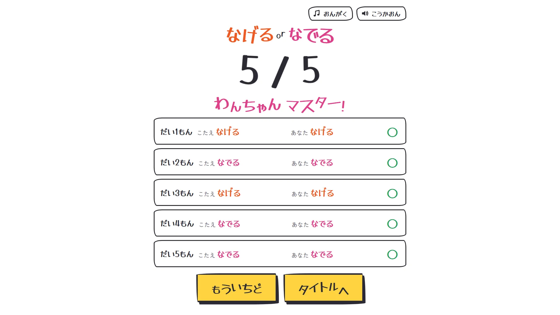 結果発表